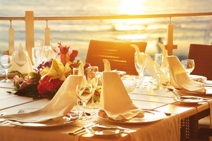 Enjoy the ocean view from one of the restaurants