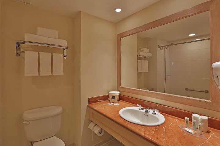 Private bathroom with shower