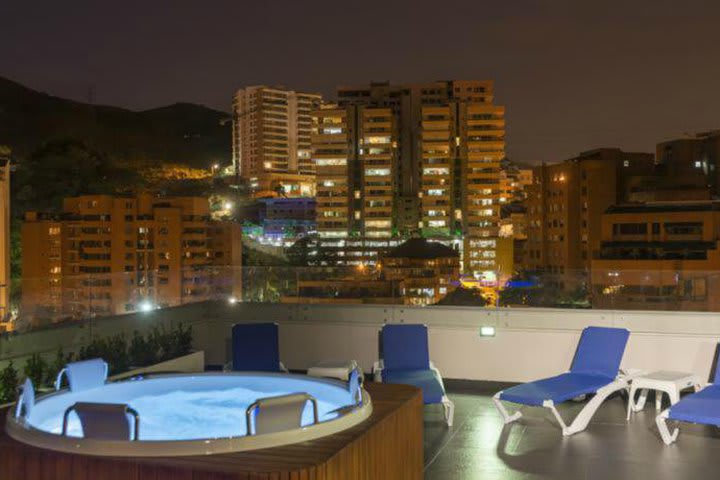 Vista nocturna desde la terraza