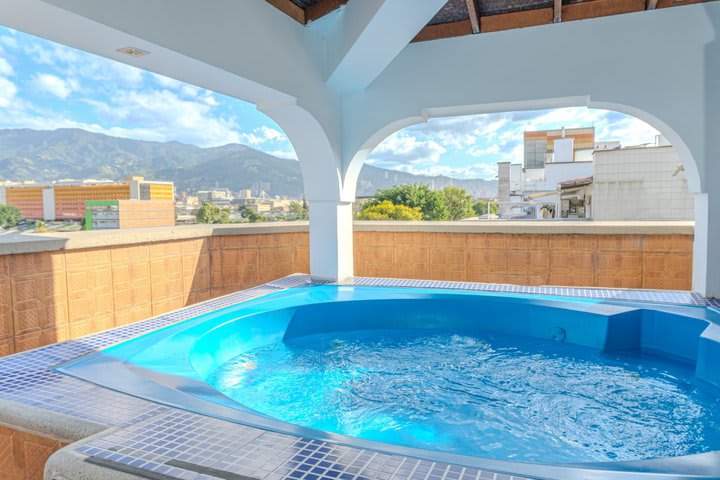 A Jacuzzi on the terrace