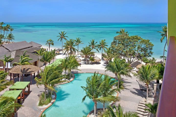 View of a pool from a room