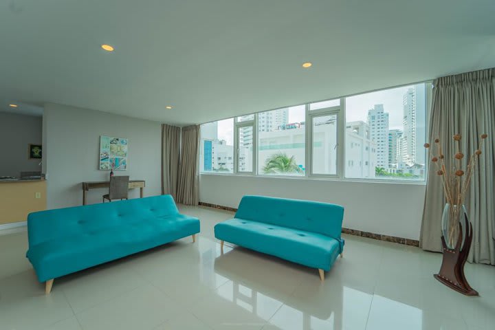 Sitting area in a family room