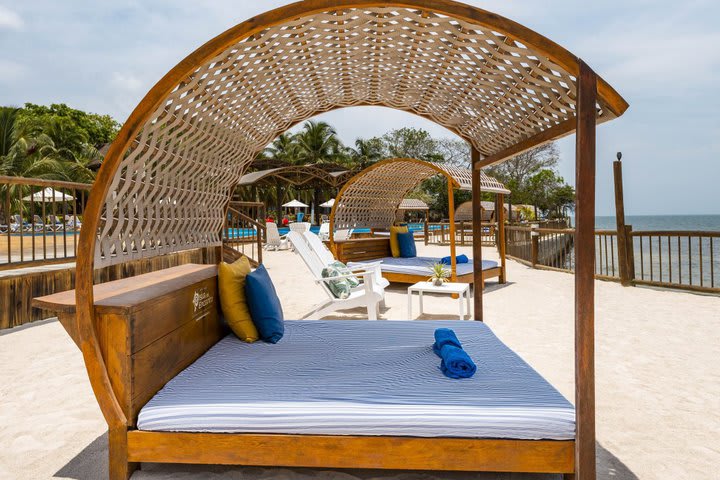 Sitting area on the beach