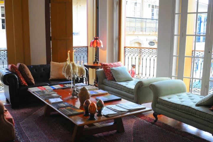 Lobby at Solar do Rosario hotel in Ouro Preto