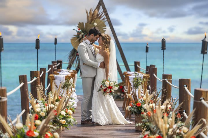 An oceanfront wedding