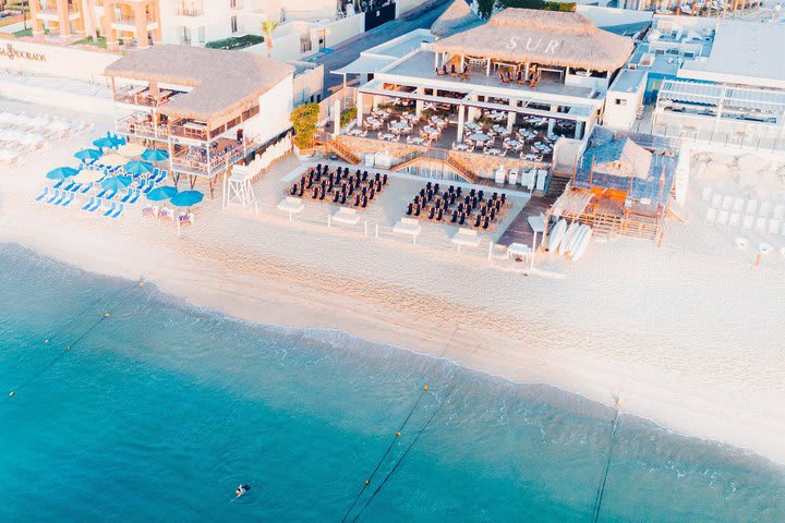 Aerial view of the hotel