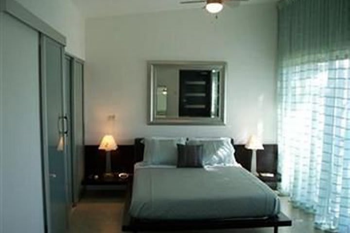 Guest rooms at the Casa Cristal Boutique Hotel have an in-room safe