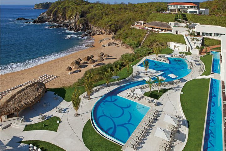 Two swimming pools at the hotel