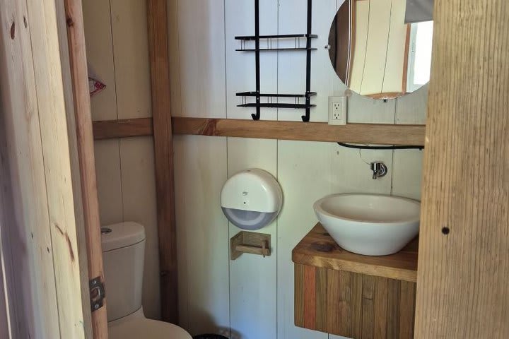 Interior of a capsule
Guest bathroom