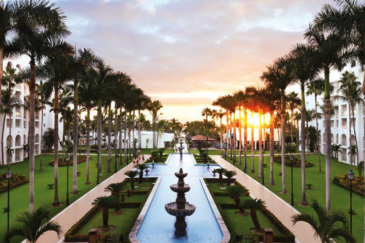 Vista de los jardines del hotel