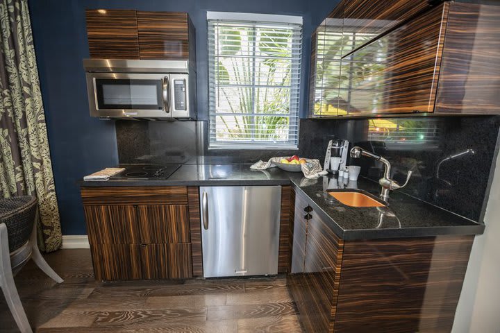 Kitchen in a Lux suite with 1 bedroom