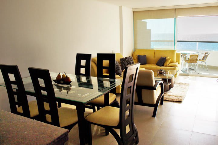 Dining area in an apartment