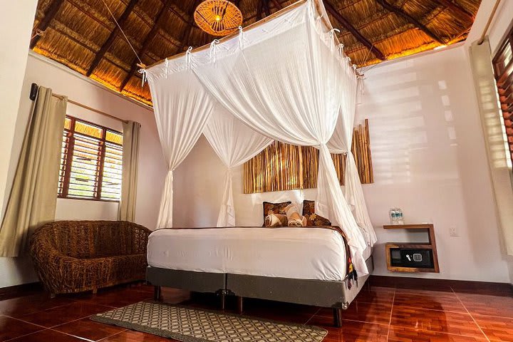 Romance bungalow with a double bed