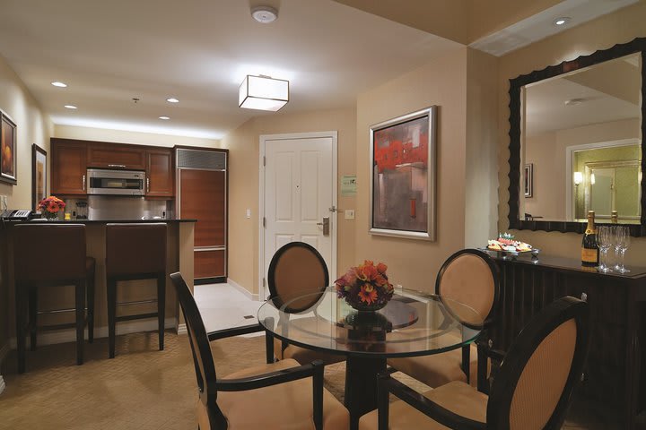 Sitting area in a suite