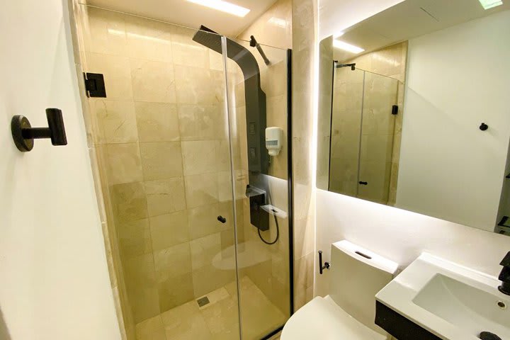 Interior of a private guest bathroom