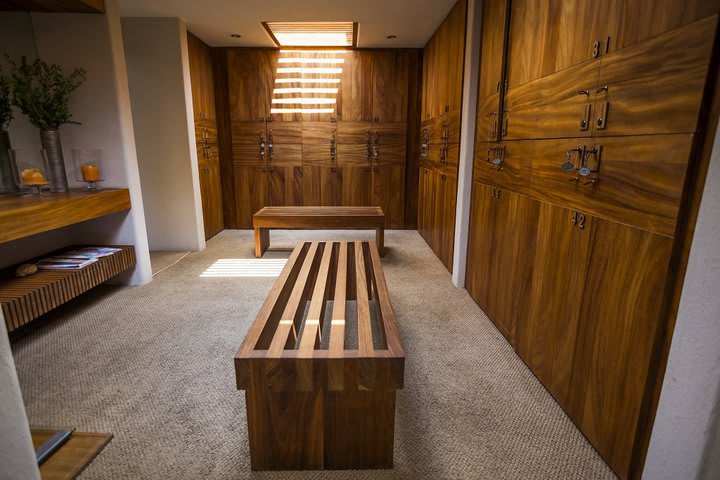 Lockers in the spa