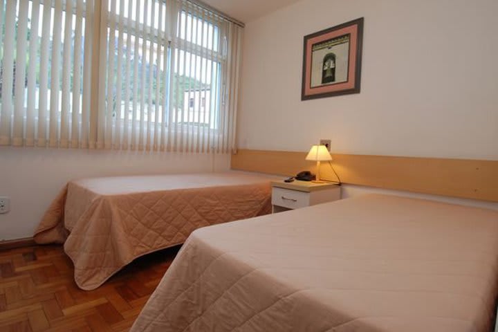 Algunas habitaciones del Grande Hotel de Ouro Preto tienen vista al centro histórico