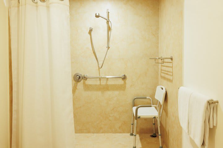 Private bathroom for guests with disabilities