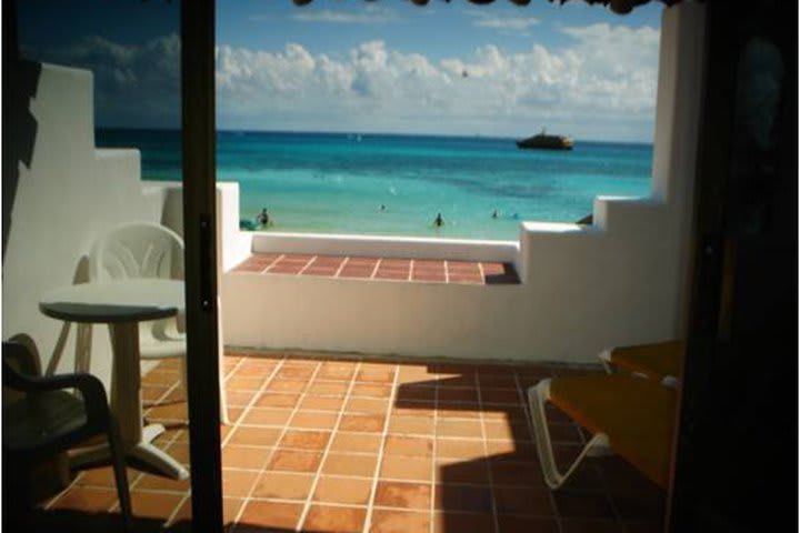 Habitación frente al mar en el Hotel Pelicano Inn en Playa del Carmen