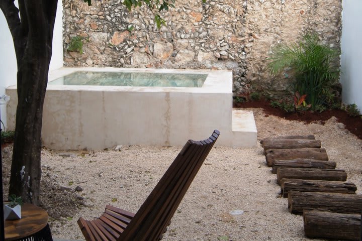 A pool in a room