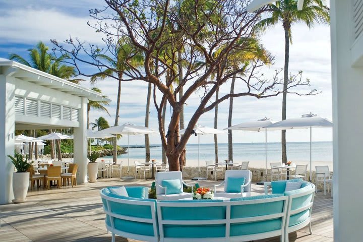 Beach club at the Fisher Island Club, hotel on Fisher Island