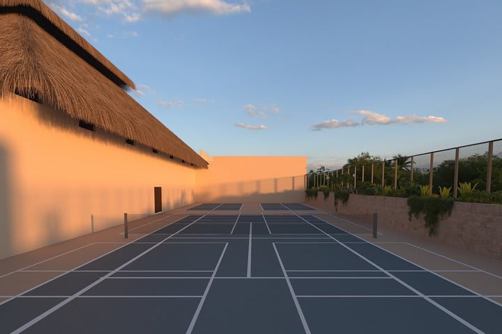 Canchas de pickleball (imagen generada por computadora)