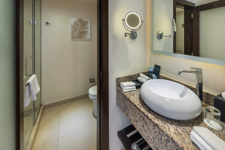 Interior of a private guest bathroom