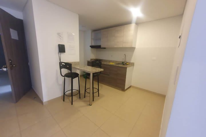 Cocina y comedor de un apartamento