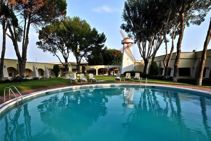 Sun loungers by the pool