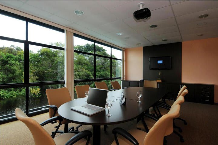 There are two meeting rooms at the Amazon Jungle Palace hotel on the outskirts of Manaus
