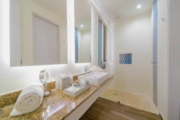 Bathroom in a suite