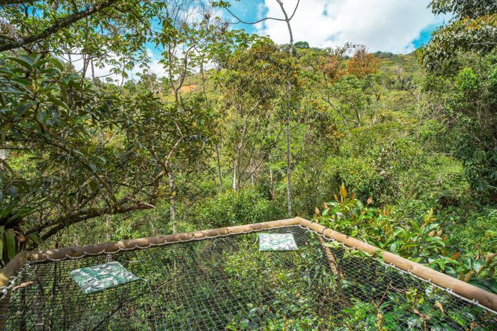 Malla para relajarse sobre la naturaleza