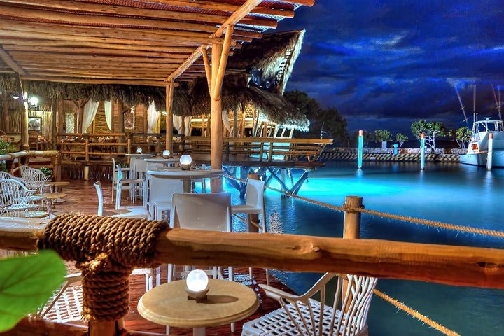 Restaurant overlooking a marina