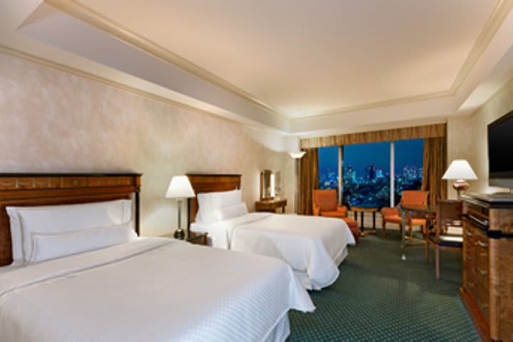 Guest rooms at The Westin Tokyo overlook the city or the garden