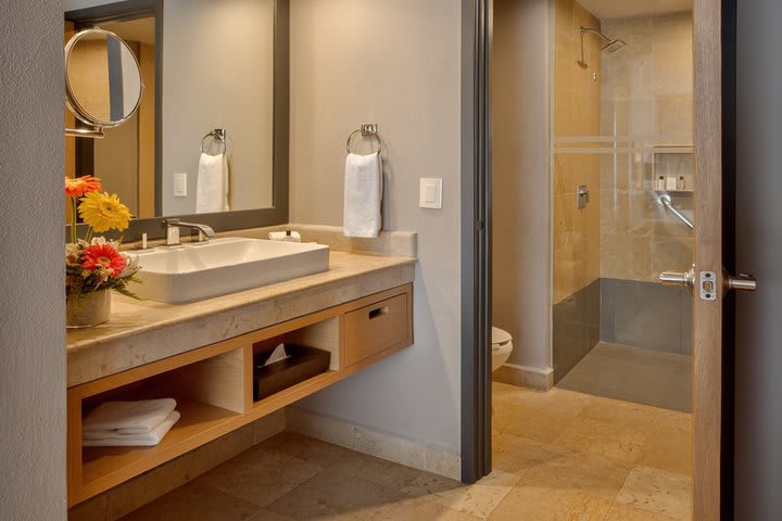 Private guest bathroom with shower