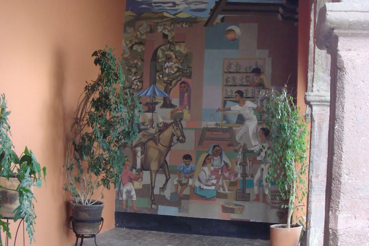 Mural paintings in the facilities at the Rancho Hotel El Atascadero