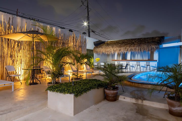 Night view of the pool