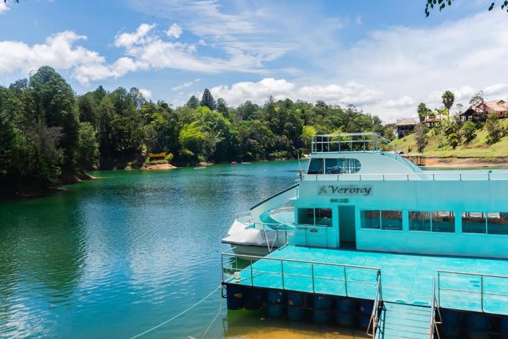 The hotel offers a boat ride through the lake