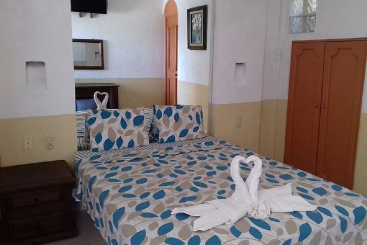 Accommodation with a double bed