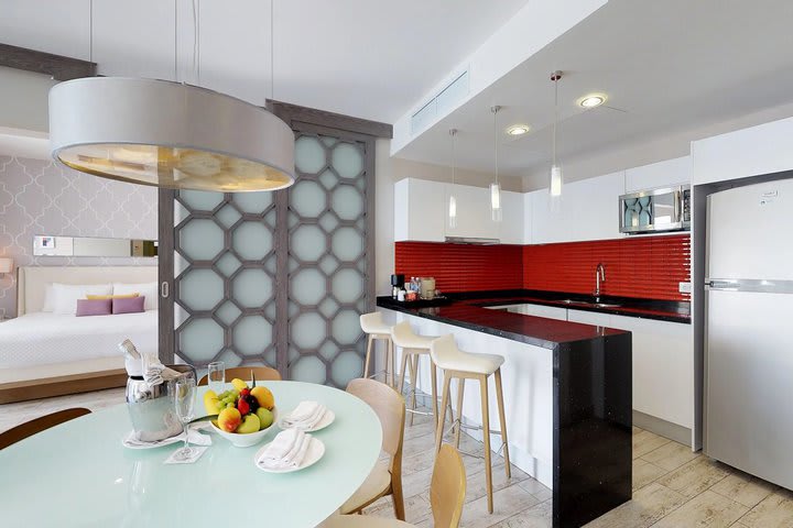 Kitchen in a penthouse