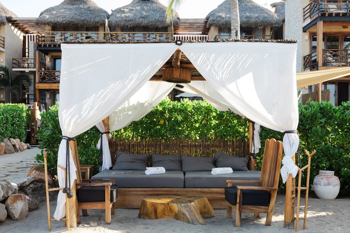 Sitting area on the beach