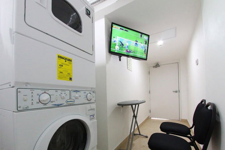 Self-service laundry available at the hotel