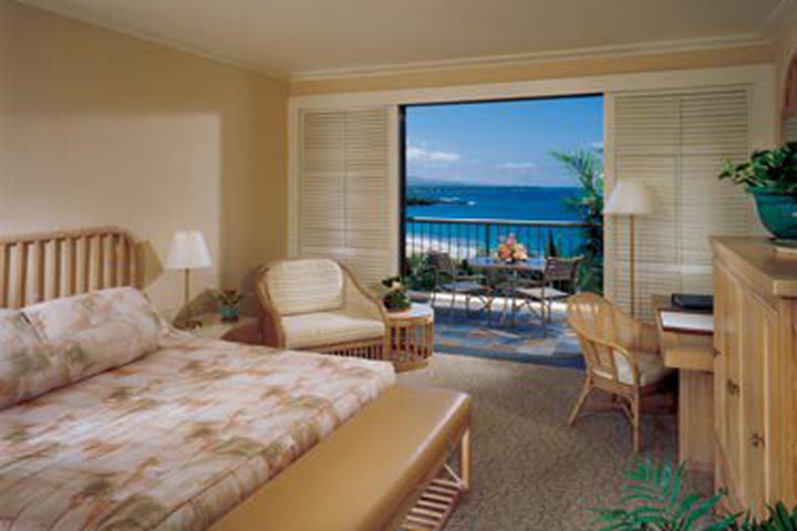 Guest rooms at the Hapuna Beach Prince hotel are equipped with luxurious amenities