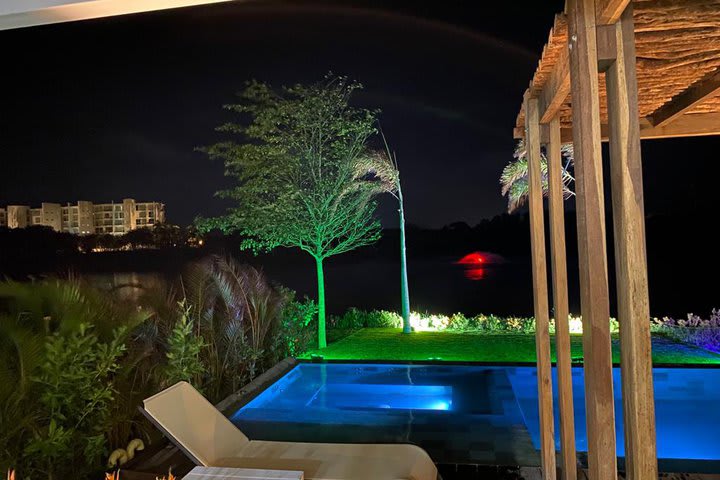 Sun loungers by the pool