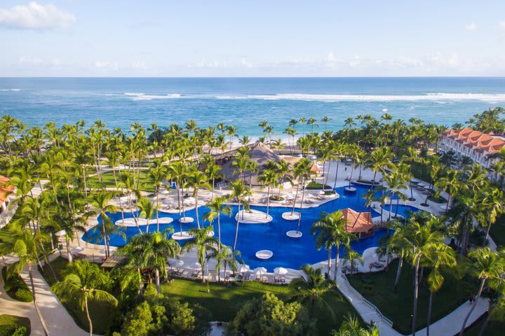 Aerial view of the hotel