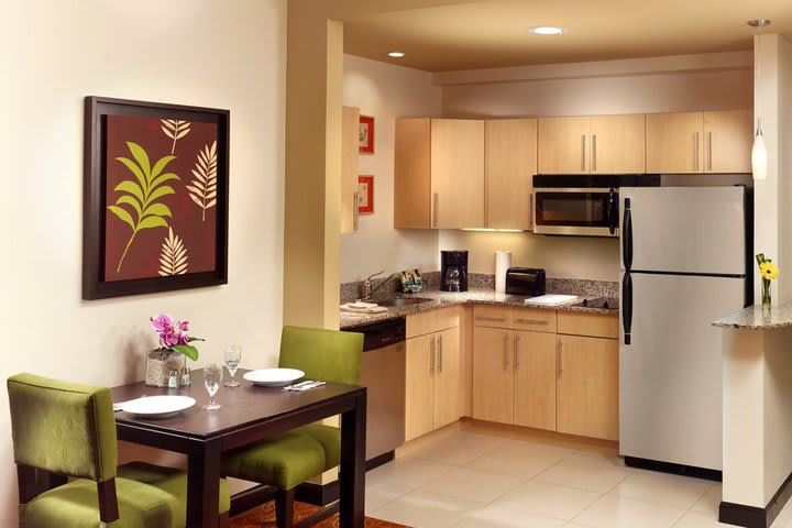 All rooms are fitted with an equipped kitchen and a sitting area