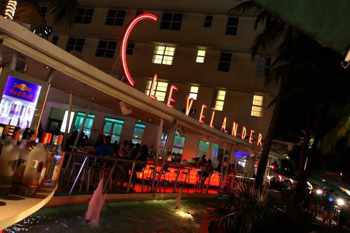 Bar at the Clevelander hotel in Miami, Florida
