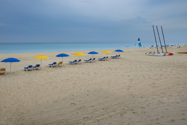 The beach is just across the street