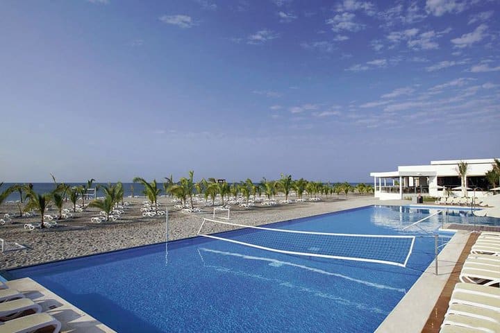 You can practice volleyball at the hotel