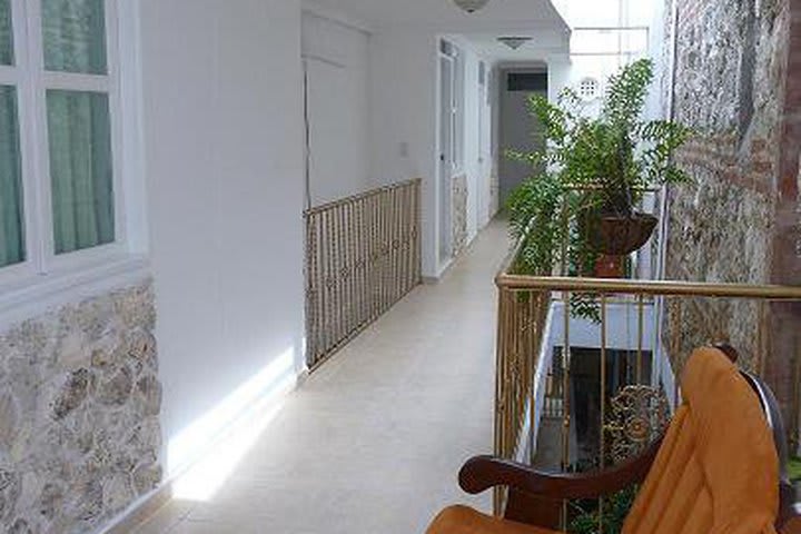 Sitting area at the Casa Mary hotel in Cartagena